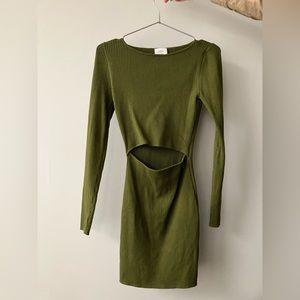 Cutout Knit Longsleeve Mini Dress